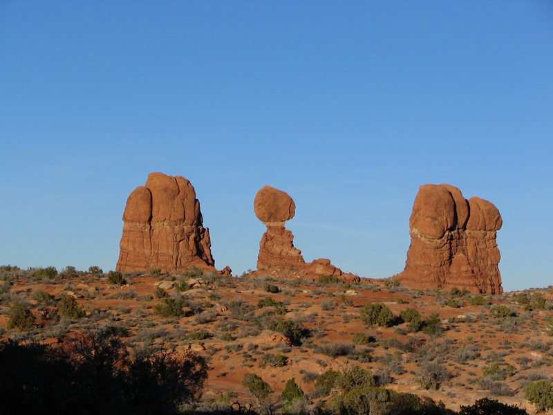 Balanced Rock from the park road