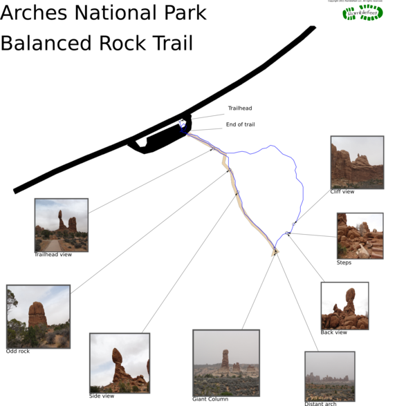 Trail map - Balanced Rock Trail