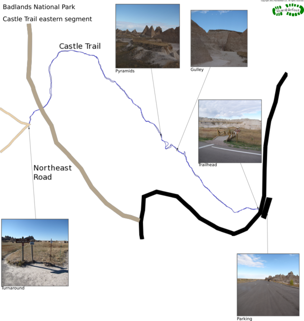 Trail map - Castle Trail eastern segment