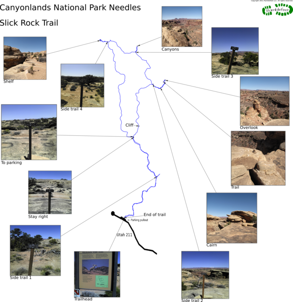 Trail map - Slick Rock Trail