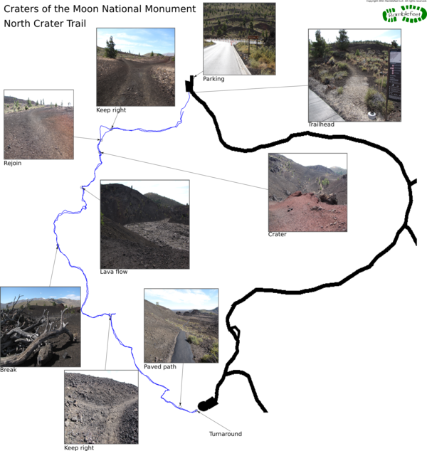 Trail map - North Crater Trail