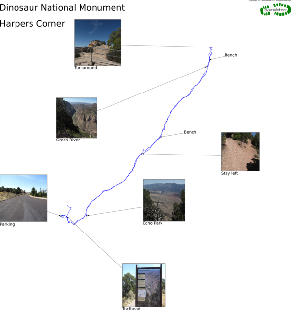 Trail map - Harpers Corner