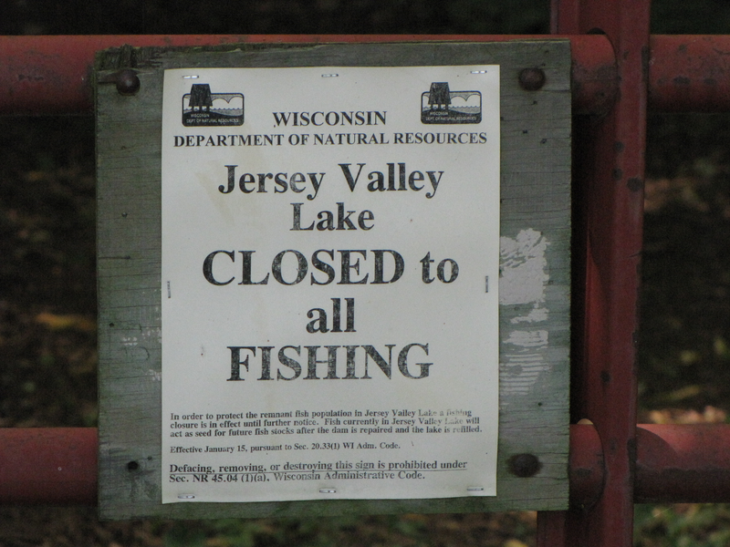 Sign about fishing