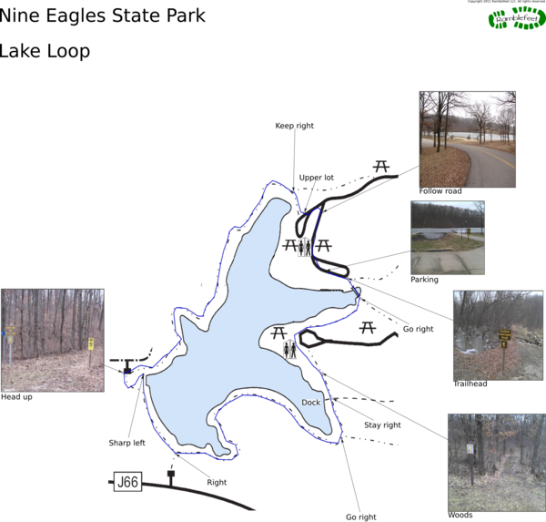 Trail map - Lake Loop