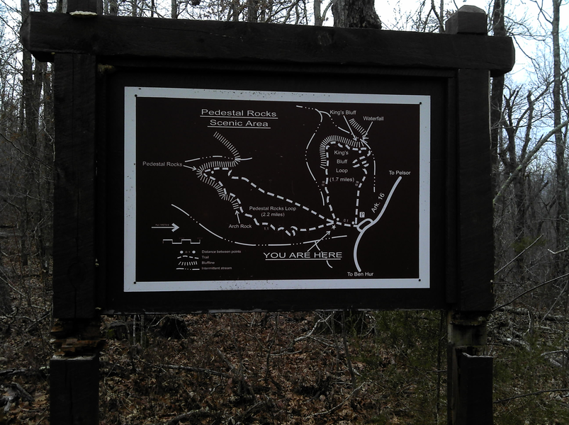 Trail map at junction