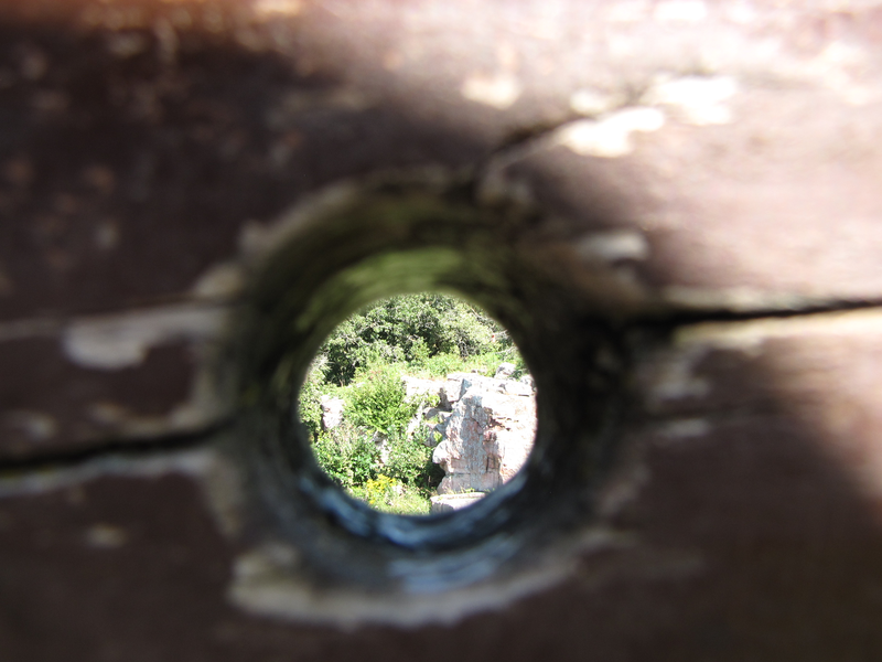 Through the hole