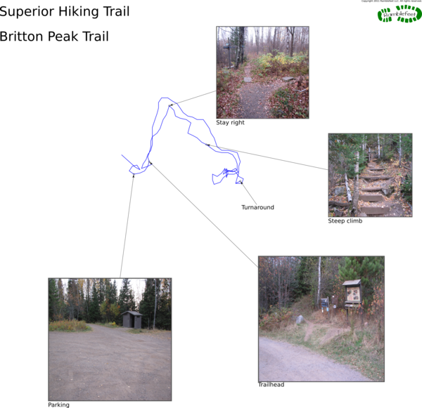 Trail map - Britton Peak Trail