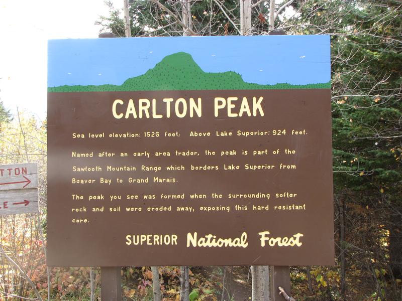 Carlton Peak sign