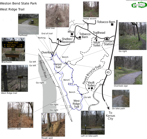 Trail map - West Ridge Trail