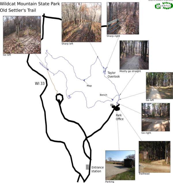 Trail map - Old Settler's Trail