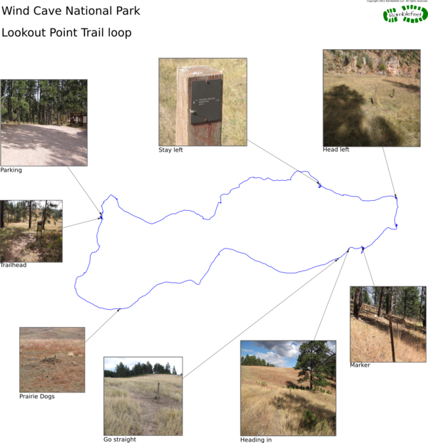 Trail map - Lookout Point Trail loop