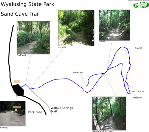Trail map - Sand Cave Trail